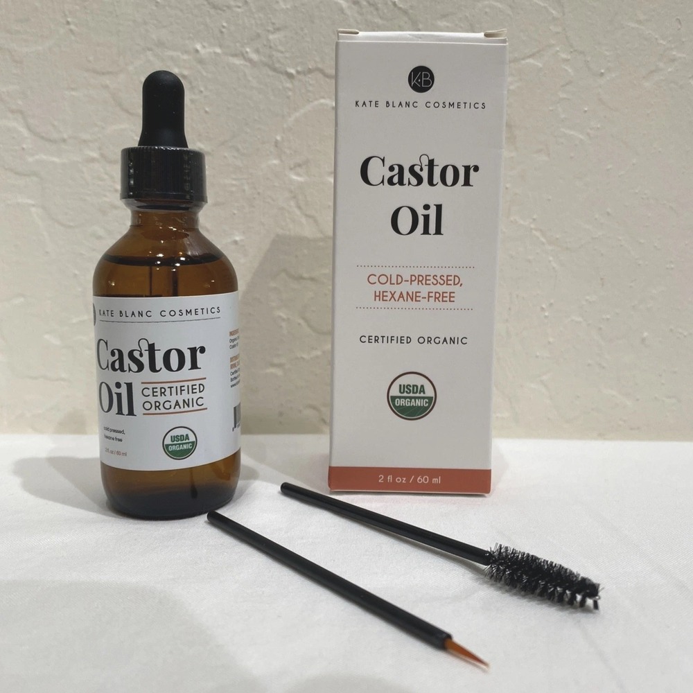 Kate Blanc Organic Castor Oil 2oz Hair Lash Brow Face Skin Cold Press Hexane Fre